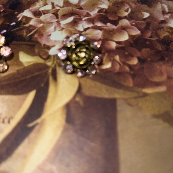 Avon vintage Gold plated earrings with pink CZ diamond studded earrings - Picture 9 of 13